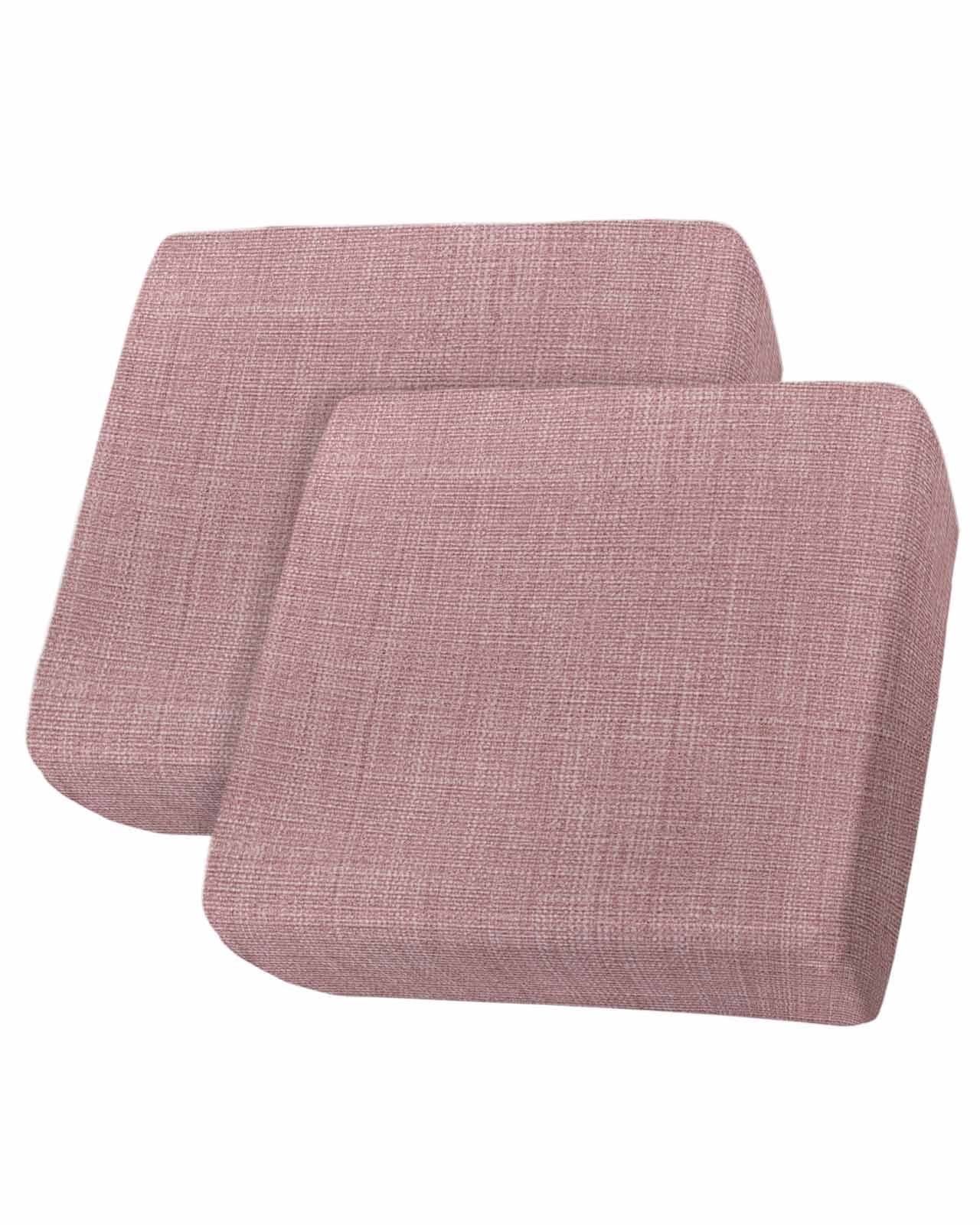 Vintage Nude Pink Couch Cushion Covers Stretch, Washable Sofa Seat Covers Individual Seat Cushion Sofa Slipcovers Farmhouse Retro Solid Color Linen Texture Couch Cover Furniture Protector S-2PCS