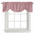 thumbnail image 1 of Vintage Nude Pink Tie Up Valance Curtains for Windows, Kitchen Curtains Window Treatments, Farmhouse Retro Solid Color Linen Texture Short Window Shades Valances for Bedroom Bathroom Cafe 42"x12", 1 of 8