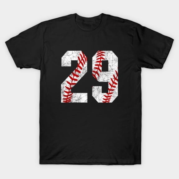 Vintage Number Twenty Nine Baseball Laces Jersey Favorite Player Unisex T-Shirt, up to size 3XL.