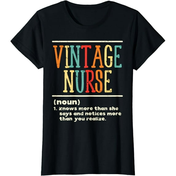 Vintage Nurse Definition Funny Nursing RN ER ED ICU L&D Gift T-Shirt