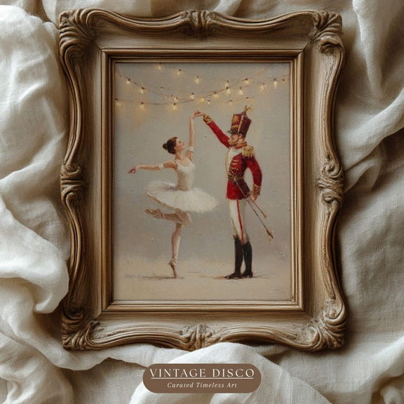 Vintage Nutcracker Ballet Print - Whimsical Noel Print, Magical Nostalgic Coquette Festive Decor UNFRAMED PAPER POSTER, Home Decor, Vintage Gift, Living Room Dercor