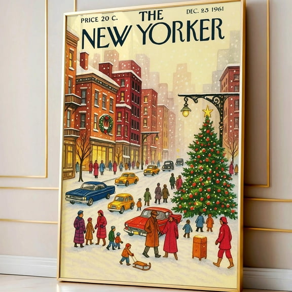 Vintage Nyc New Yorker Magazine Cover Poster Print, New Yorker Art Nyc, Retro Art Decor, New Yorker Print UNFRAMED Poster, 8x12