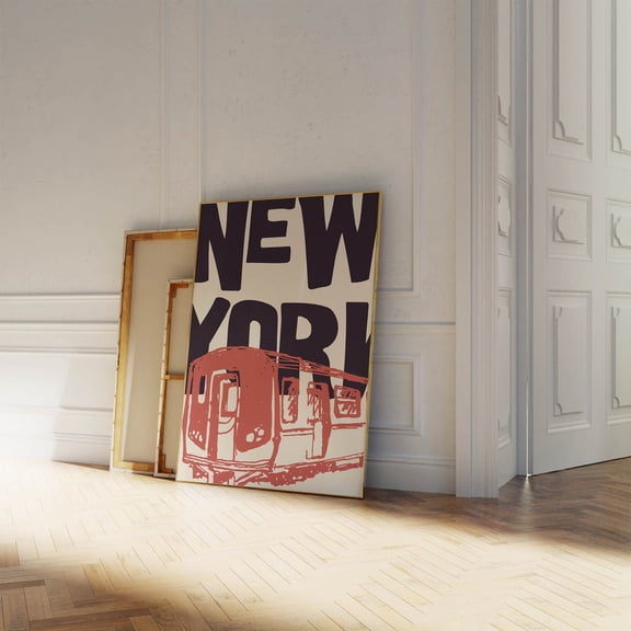 Vintage Nyc Subway Retro New York City Wall Art Home Room Interior Decorative