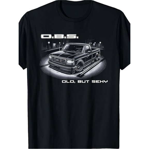 Vintage OBS Truck Pattern Heavyweight Crew Neck Unisex T-Shirt, S - 5XL