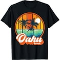 thumbnail image 1 of Vintage Oahu Hawaii Hawaiian Island Summer Travel Beach T-Shirt, 1 of 3