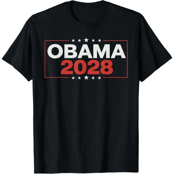Vintage Obama 2028 Funny Political Patriotic New Unisex T-Shirt, up to size 5xl
