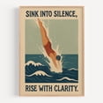 thumbnail image 1 of Vintage Ocean Quote Swimmer Rise With Clarity Wall Art, Unframed Canvas 24x36in, 1 of 4