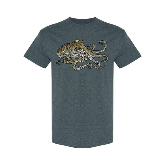 Vintage Octopus Design T-Shirt Men -Image by Shutterstock, Male Large