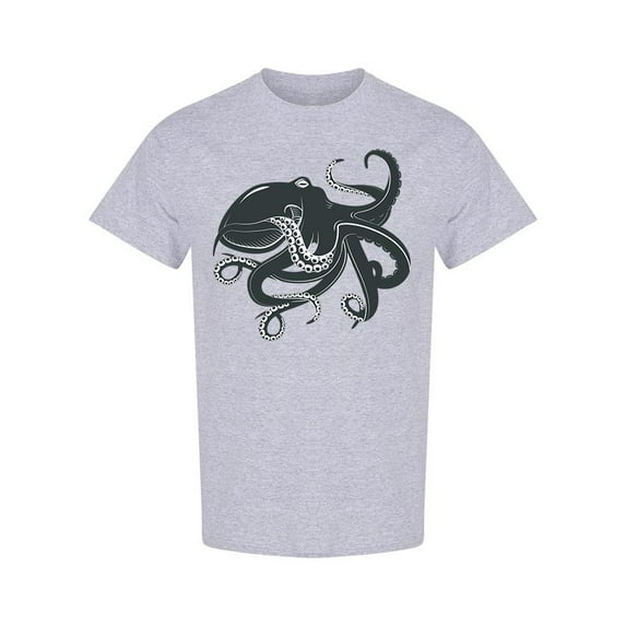 Vintage Octopus Silhouette T-Shirt Men -Image by Shutterstock, Male Small