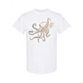 thumbnail image 1 of Vintage Octopus Sketch Graphic T-Shirt Men -Image by Shutterstock, Male 3X-Large, 1 of 2
