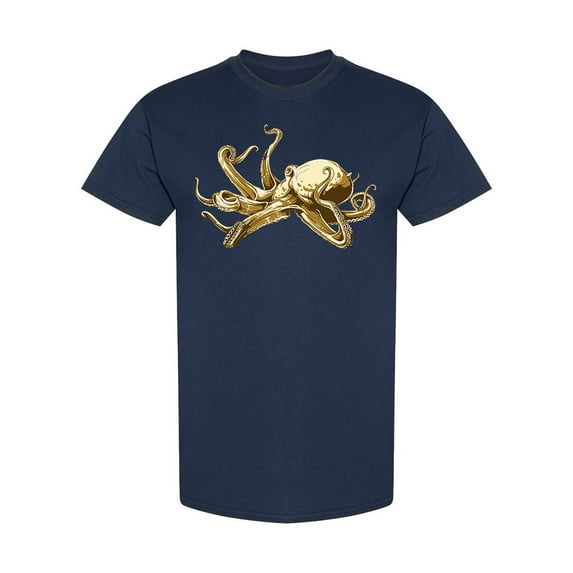 Vintage Octopus T-Shirt Men -Image by Shutterstock, Male 3X-Large