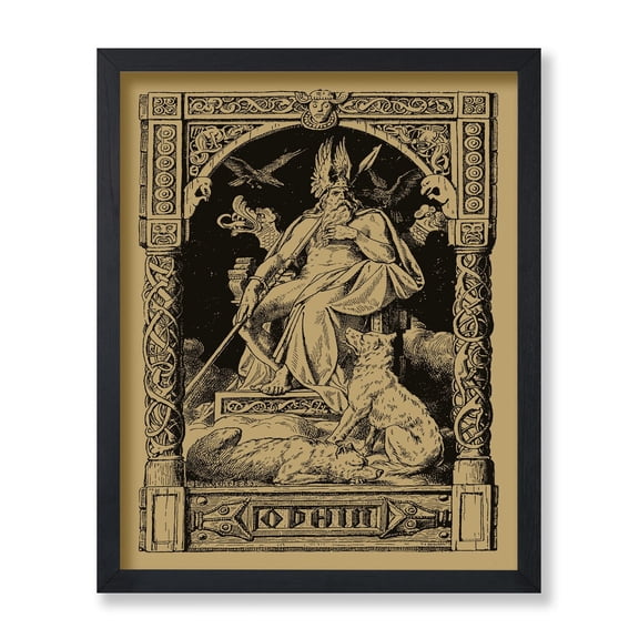 Vintage Odin Art Print Norse Mythology Pagan God Poster