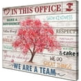 thumbnail image 1 of Vintage Office Decor Inspirational Posters Wall Decor Rustic In This Office Inspiring Wall Art Pink Tree Picture Print on Canvas for Home Office Decoration Framed Positive Quotes Gifts 12x16inch, 1 of 6
