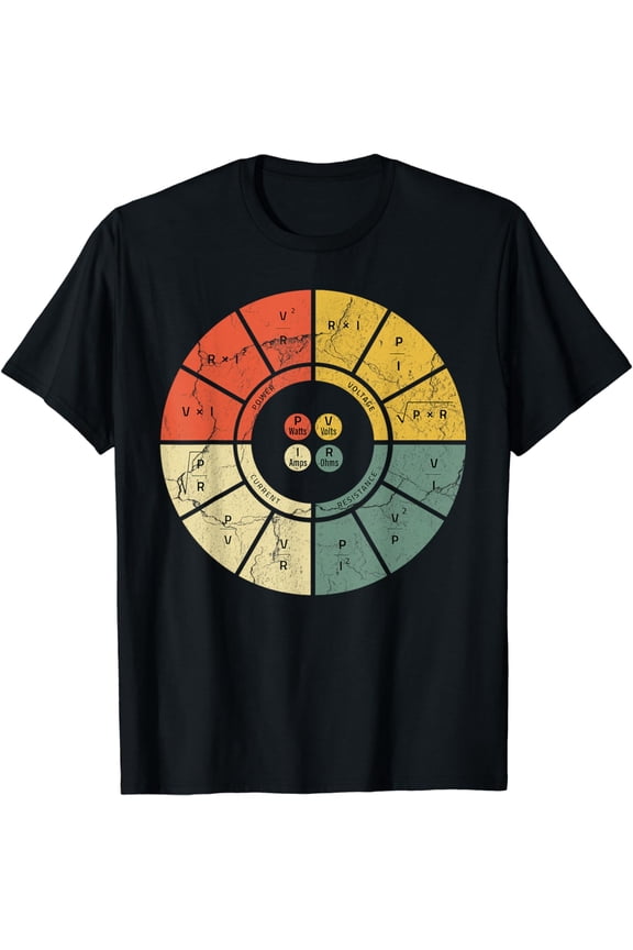 Vintage Ohms Law Diagram Electrical Electronics Engineer T-Shirt