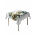 thumbnail image 1 of Vintage Oil Light Table Cloth, Waterproof Tablecloth for Square Tables, Spring Flowers Leaves Candles Country Reusable Washable Fabric Table Cover for Restaurant Kitchen Dining Tables 54"x54", 1 of 9