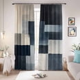 thumbnail image 1 of Vintage Oil Painting Blackout Curtains for Bedroom/Living Room, Pinch Pleated Black Out Curtains, Farmhhouse Blue Black Beige Ombre Room Darkening Window Drapes with Hooks 2 Panels, 39"x70", 1 of 8