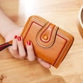 thumbnail image 1 of Vintage Oil Wax Leather Hasp Wallet Card Holder Lady Purse Coin Purses Women Wallet Female Clutch Wallets BROWN, 1 of 8