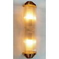 thumbnail image 1 of Vintage Old Antique Art Deco Brass & Glass Rod Ship Light Wall Sconce Lamp, 1 of 6