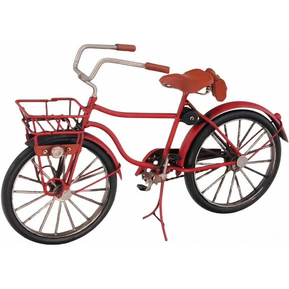 Vintage Old Bike Miniature Bicycle Model Classic Metal Model for Desktop Bar Home Shelf Office Cafe Mancave Decor Retro Gifts