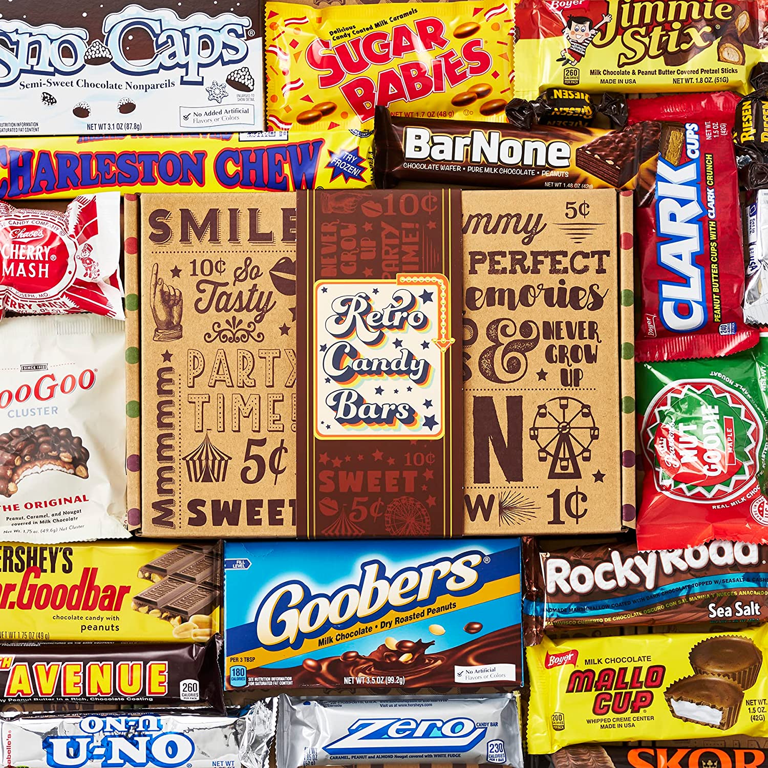 Vintage Old Fashioned Retro Candy Bars Assortment - PERFECT Throwback Present for Chocolate Lovers - Woman Man Girl Boy Adults College Student Kid - image 1 of 8