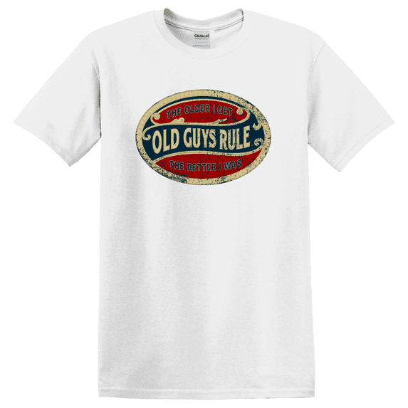 Vintage Old Guys Rule Aging Retro Graphic T-shirt