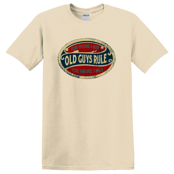 Vintage Old Guys Rule Aging Retro Graphic T-shirt