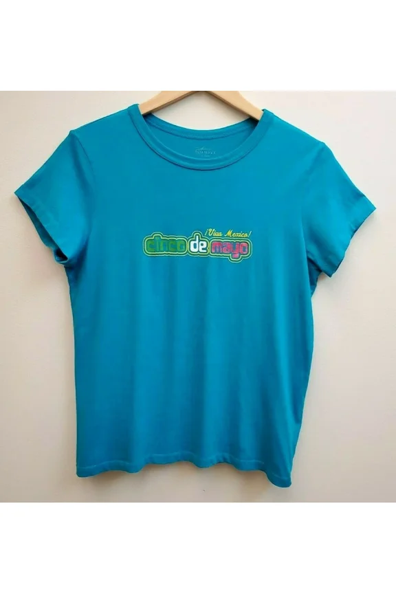 Vintage Old Navy Cinco De Mayo Turquoise Blue Short-Sleeve T-Shirt, L S-5XL - Trending Birrthday Tee Gifts