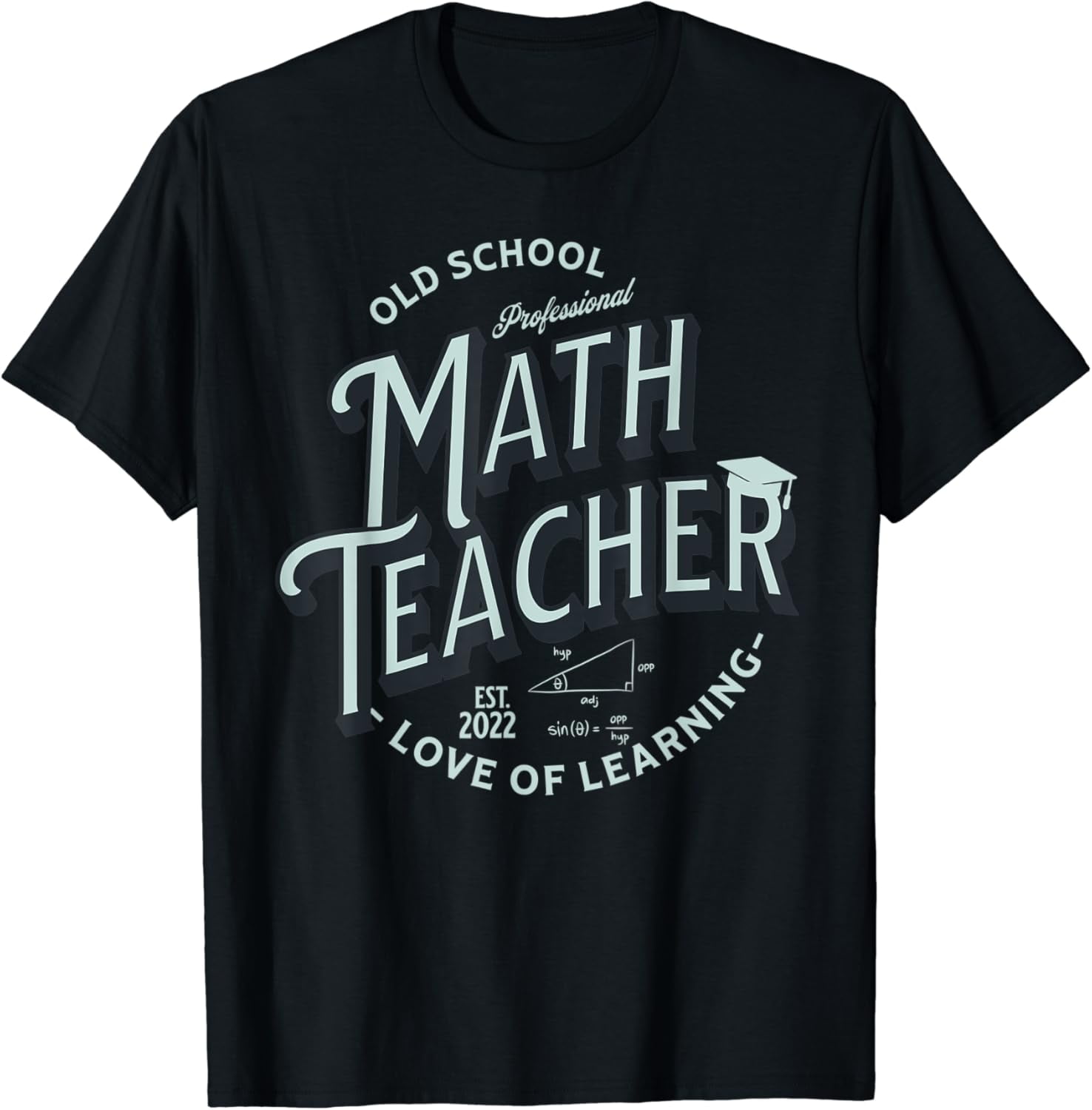 Vintage Old School Math Teacher Love of Learning T-Shirt - Walmart.com