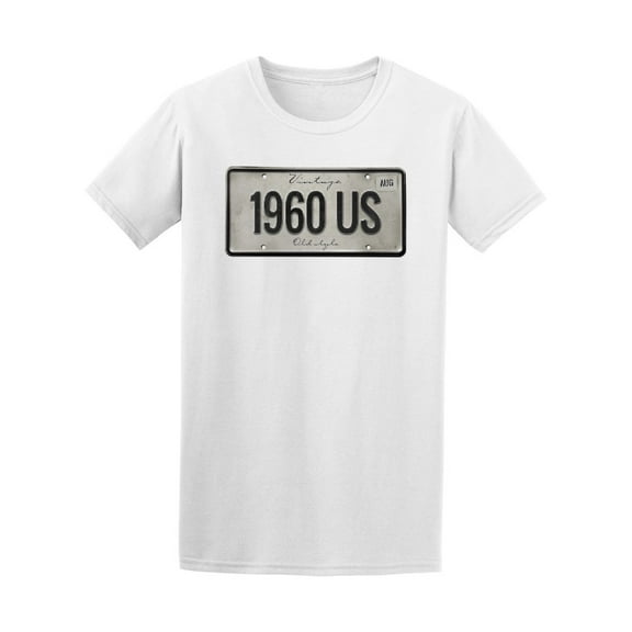 Vintage Old Style Plate 1960 Usa Tee Men's -Image by Shutterstock