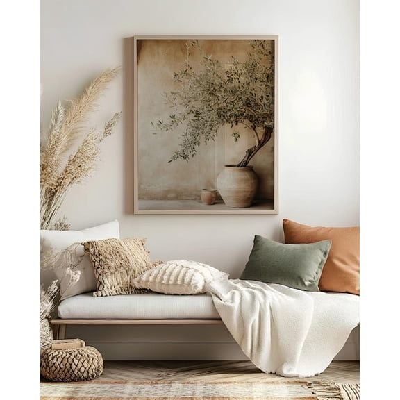 Vintage Olive Tree Tuscany Print, Unframed Paper Poster 8x10in
