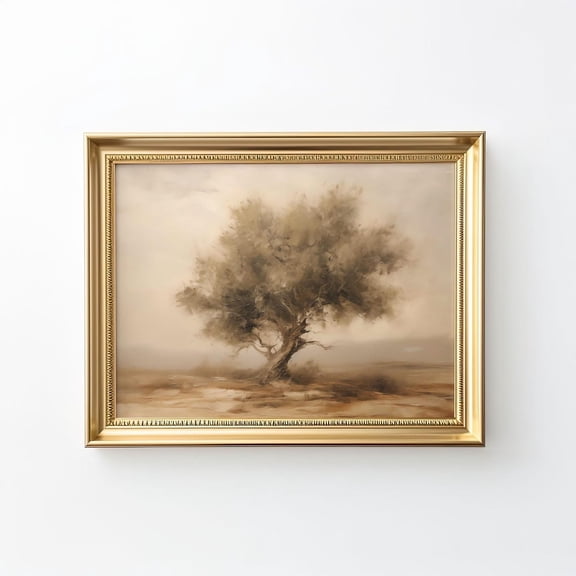 Vintage Olive Tree Wall Art, Rustic Mediterranean Wall Art, Moody Wall Art, Vintage Botanical Art, Muted Tonal Art, Poster, Unframed Poster Size 8x12 F03.1.15l1018