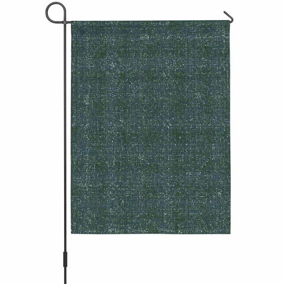 Vintage Olivegreen Garden Flag 12 x 18 Inches, Rustic Forest Green Solid Background Linen Texture Weather Proof Outdoor Patio Flags Double Sided Small Garden Decoration for Yard Outside Home