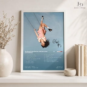 Vintage Olivia And Rodrigo Poster Unframed, You Seem Pretty Sad Album Print, Pop Music Tracklist Wall Art, Aesthetic Bedroom Decor Gift