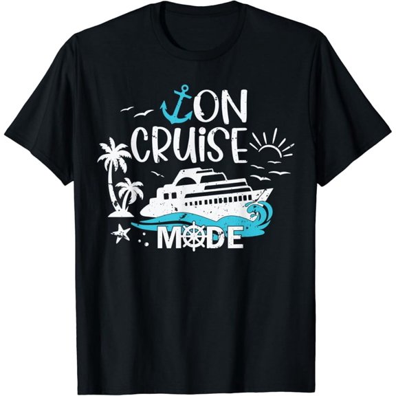 Vintage On Cruise Mode Family Vacation Ferry Cruising Trip T-Shirt - Perfect Gifts For Everyone, Vintage Birthday Gift