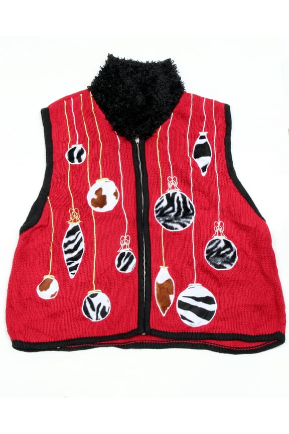 Vintage One of a kind Ugly Christmas Holiday Sweater Vest - Medium