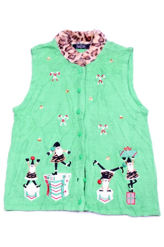 Vintage One of a kind Ugly Christmas Holiday Sweater Vest - Medium