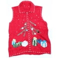 thumbnail image 1 of Vintage One of a kind Ugly Christmas Holiday Sweater Vest - Medium, 1 of 1