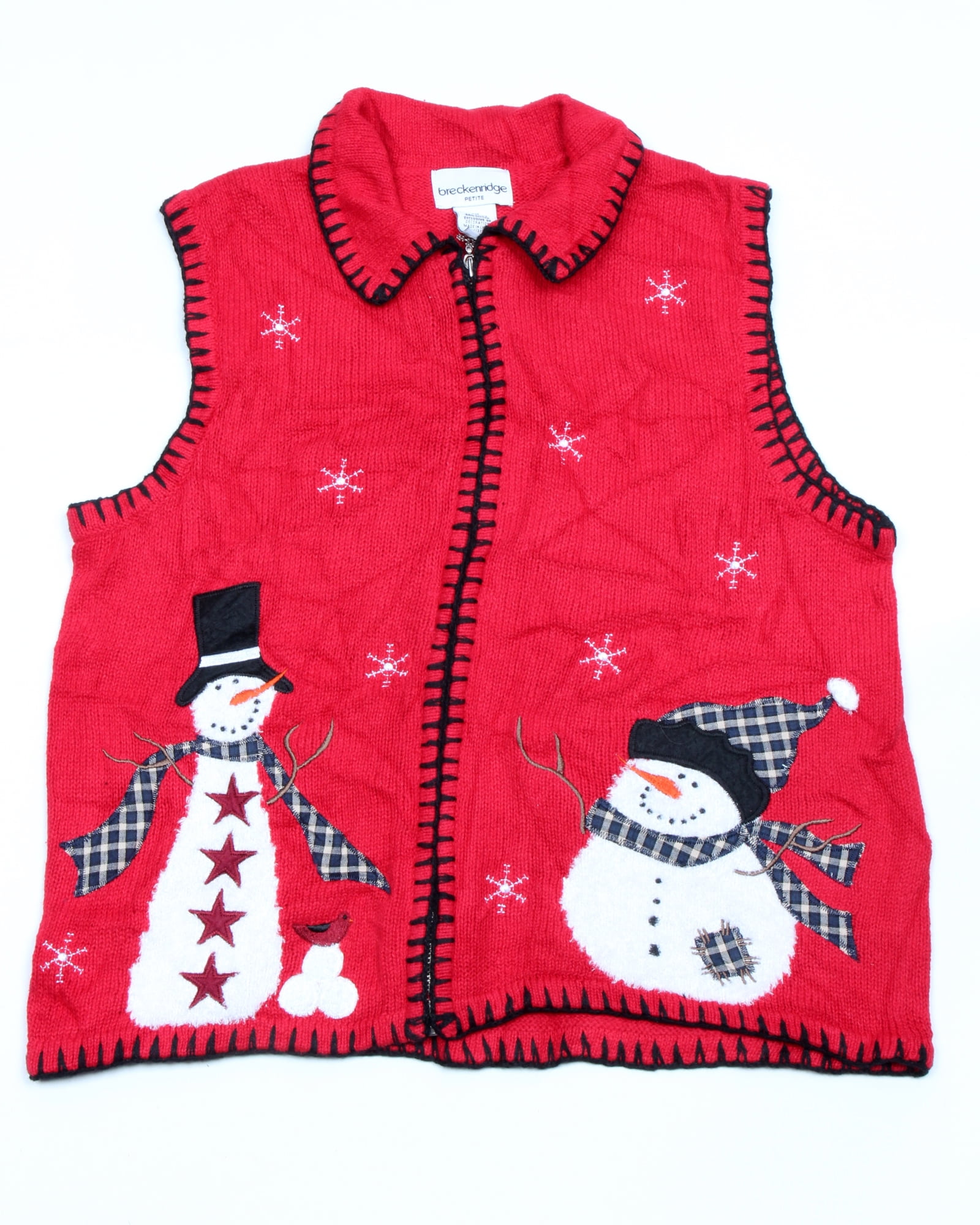 Vintage One of a kind Ugly Christmas Holiday Sweater Vest Medium