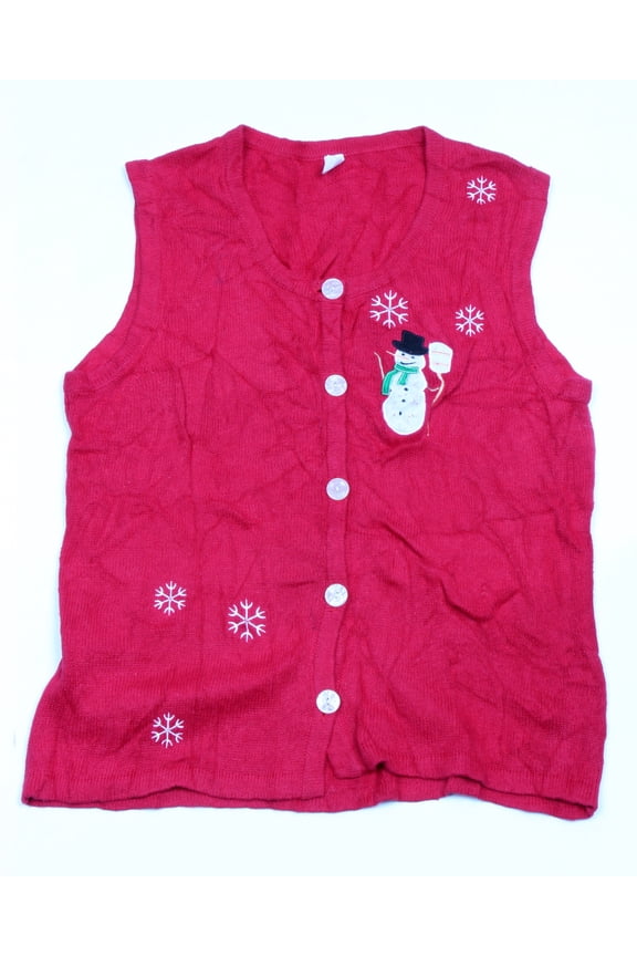 Vintage One of a kind Ugly Christmas Holiday Sweater Vest - Small