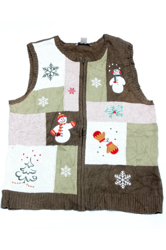 Vintage One of a kind Ugly Christmas Holiday Sweater Vest - Small