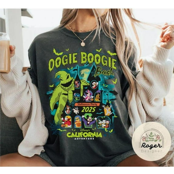 Vintage Oogie Boogie Bash 2025 Halloween Disney castle shirt, Mickey & friends Oogie Boogie Shirt
