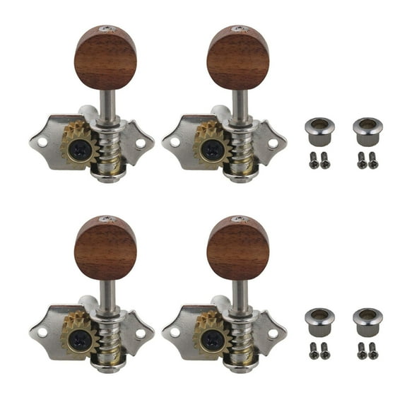 Vintage Open Gear Adjustable Tones Machine Head 4 String Guitar Tuning Pegs