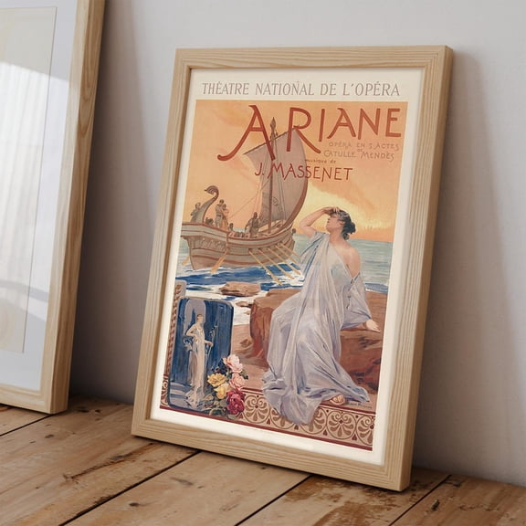 Vintage Opera Poster, Art Nouveau French Poster, Vintage Advertisement, Retro Wall Decor, Aesthetic Decor, Unframed Poster Size 8x12
