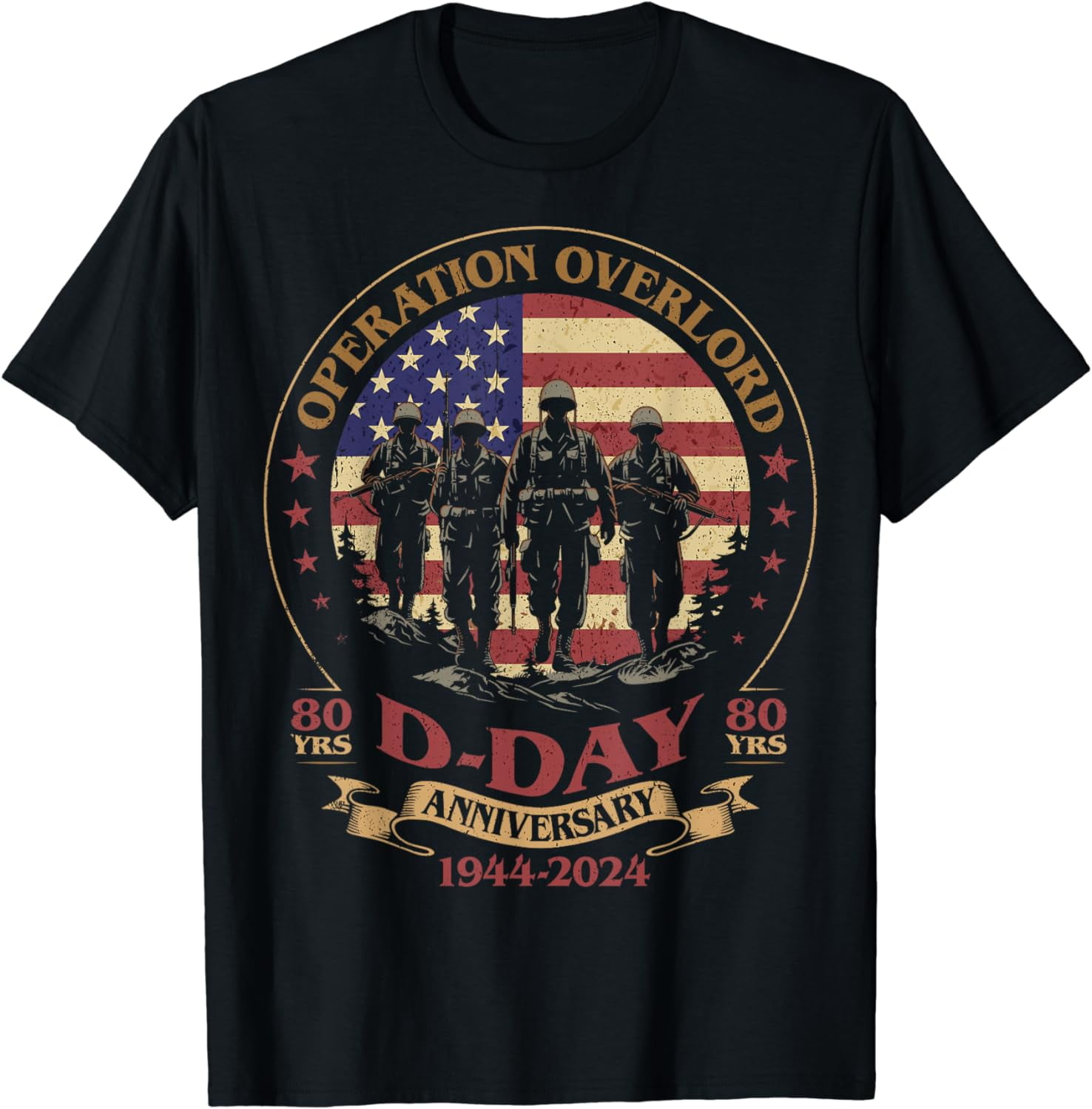 Vintage Operation Overlord 1944 DDay 2024 80th Anniversary TShirt
