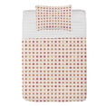 thumbnail image 1 of Vintage Orange Microfiber Bedspread Set, Polka Squares Simple Designed Pattern Continuous Art, Soft Bedding Set with Pillow Shams & Comforter, 3 Sizes, White Apricot and Mustard, by Ambesonne, 1 of 1