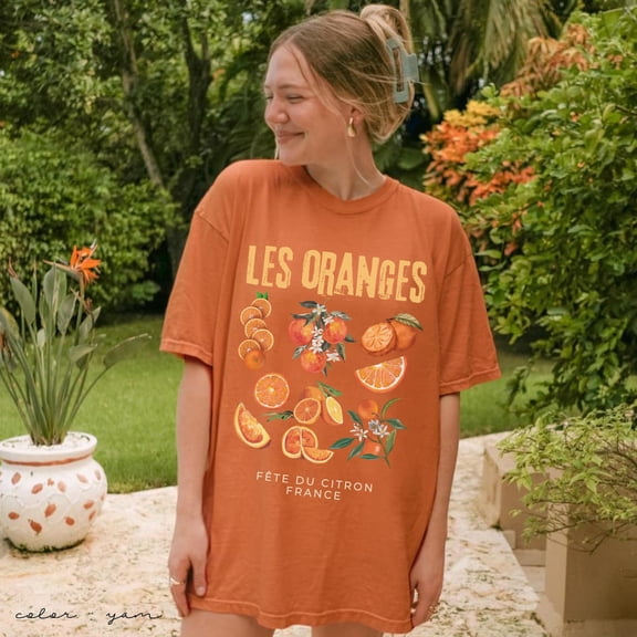 Vintage Orange Shirt, Art Graphic Fruit Shirt, Citrus Foodie Aesthetic, Foodie Vintage Graphic Shirt, Aesthetic Fruit Shirt