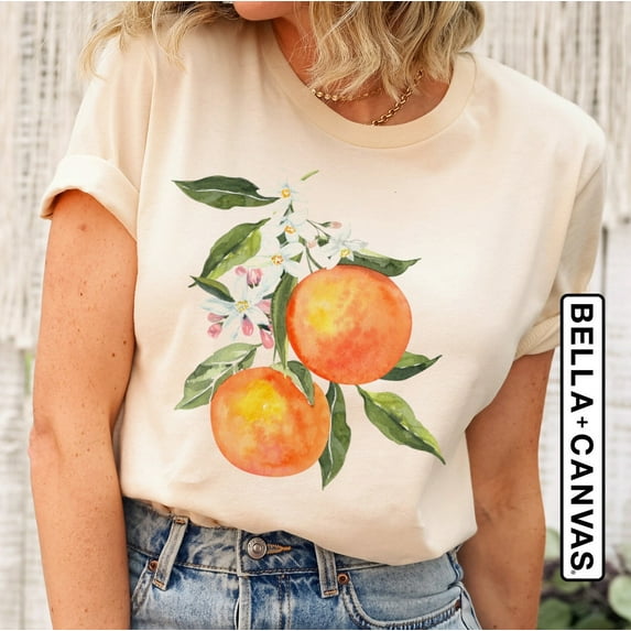 Vintage Orange Shirt, Art Graphic Tee, Fruit Shirt, Pastel Drawing Oranges Shirt, Foodie Gift, Vintage Graphic Shirt, Aesthetic Fruit Shirt