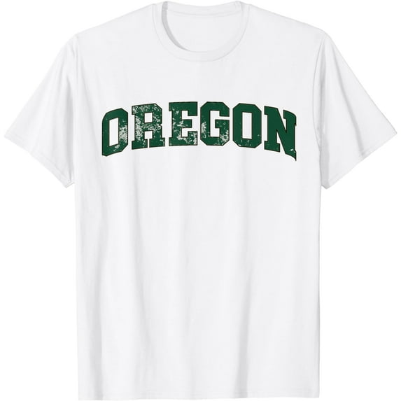 Vintage Oregon Men Oregon Women Retro Green T-Shirt Tee T-Shirt
