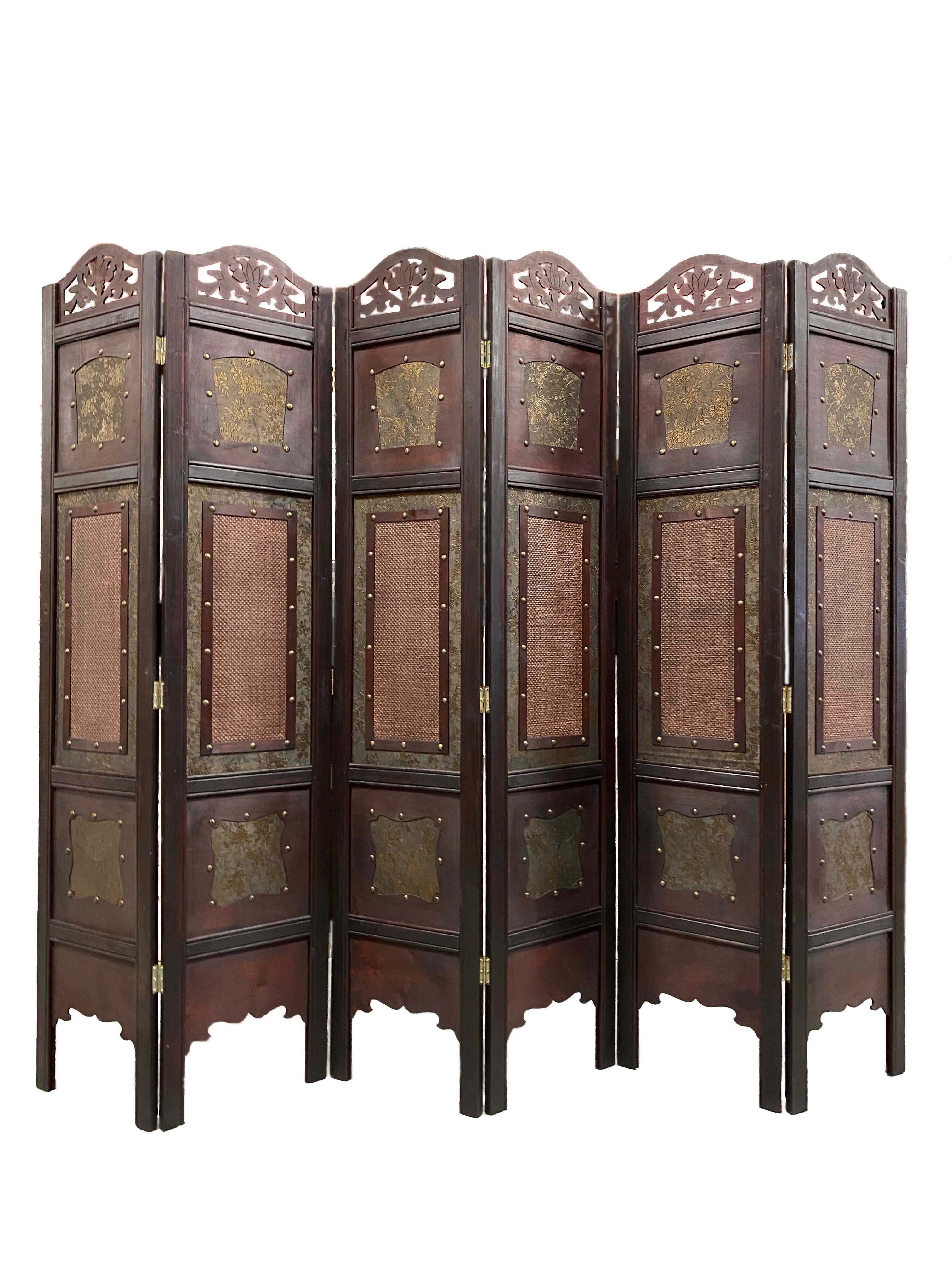 Vintage Oriental Style 6 Panels Screen Room Divider - Walmart.com
