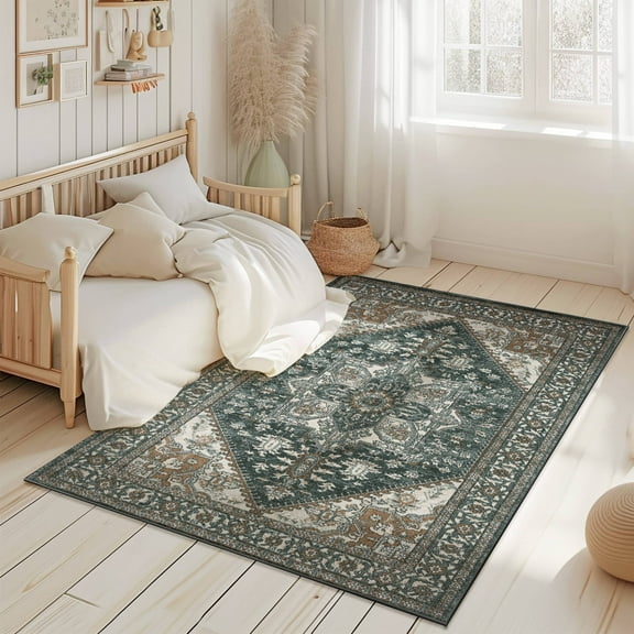 Vintage Oriental Traditional Boho 6x9 Area Rug For Living Room Carpet